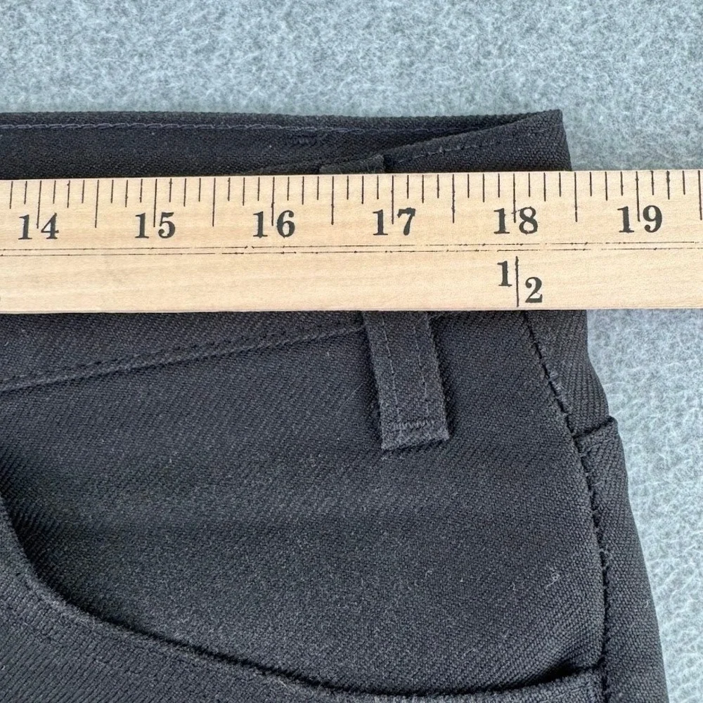 Vintage 90s Levi's Pants Mens 36x29 Black 517 Sta-Prest Dacron Polyester Bootcut